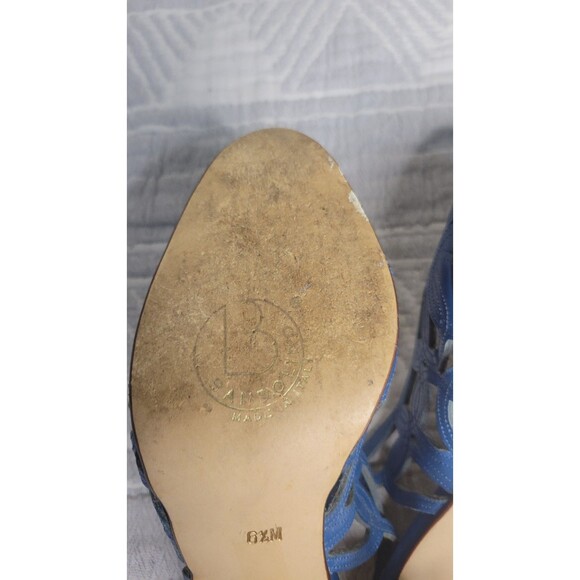 Bandolino Blue Cutout Slingback Heels - Picture 4 of 11